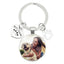 Custom Pet Photo Key Ring In Memory Of My Dog Mini Heart Claw Pendant Glass Keychain Car Key Man Women Favorite Souvenir Jewelry