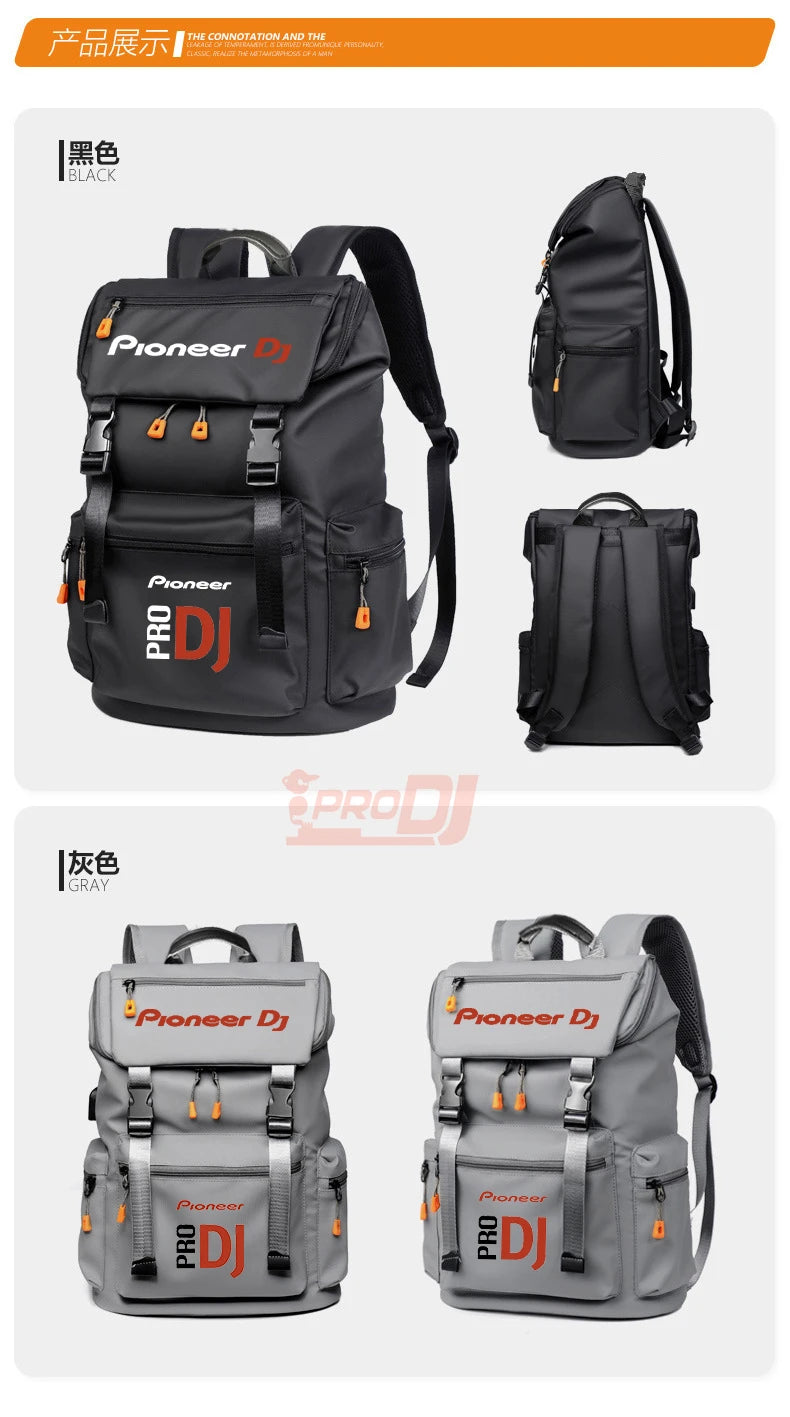 2025 Pioneer DJ Pro Large Capacity Fashion Multi-Purpose Travel Outdoor Walking Camping Backpack Waterproof Bag Quality Backpack
