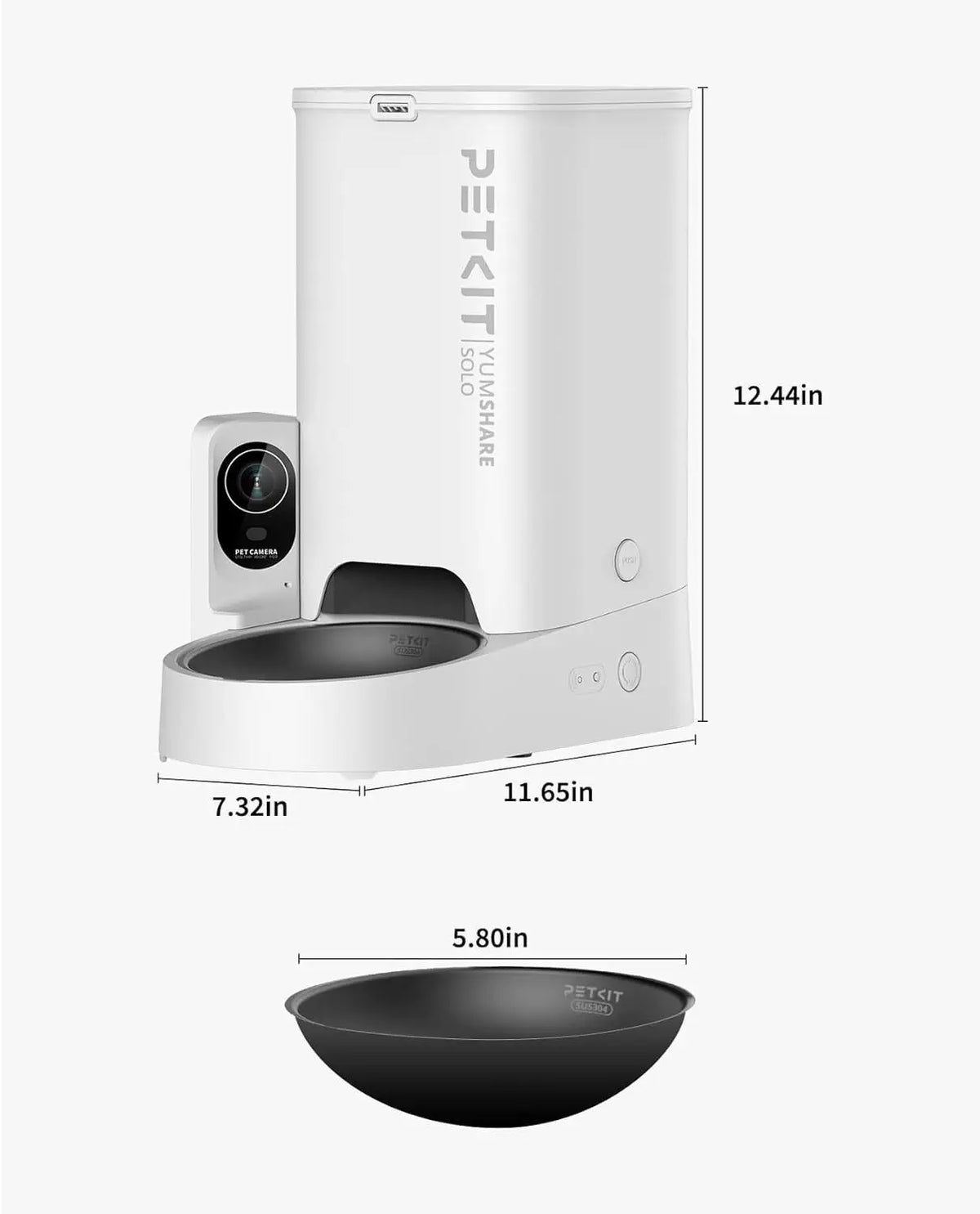 Automatic Feeder with Camera and 2-Way Audio - Double Hopper Design
