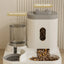 Automatic cat feeder with water dispenser, 5L large capacity pet food dispenser, intelligent timed dog bowl, BPA free