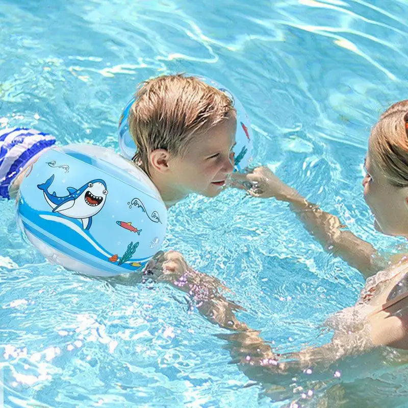 1 pair Swimming Armband Swimming Floatation Armring Pool Floats for Adult Child Water Play Equipment Inflatable Buoys Pool Toy