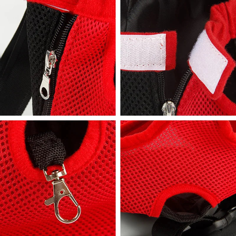 Adjustable Dog Front Carrier Legs Out Dog Breathable Portable Travel Pet Dog Carrier Backpack Mesh Carrier for Dog Cats Outdoor