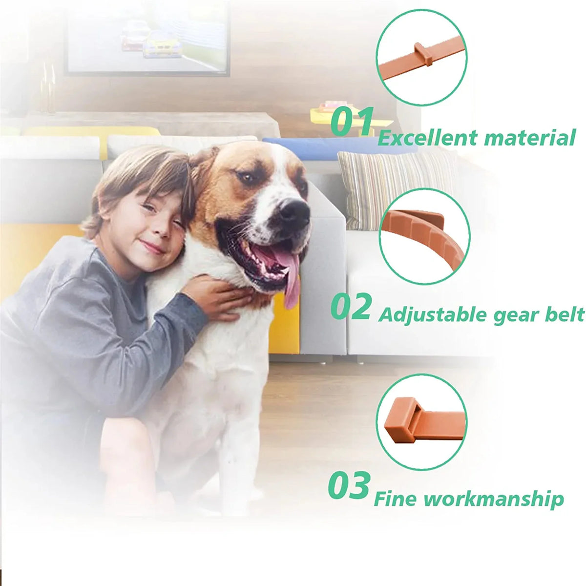 Pet Calm Collar Cat Dog Soothe Collar Adjustable Neck Strap Relieve Anxiety Remove Restlessness Protection Relax Pet Supplies