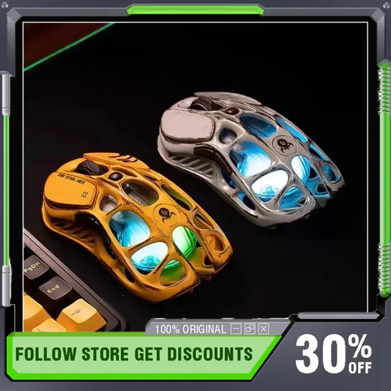 Gravastar M1/M2/Mercury X Pro Mouse Wireless Three Mode Magnesium Alloy Lightweight RGB Hollow Customized E-sports Gamer Mice