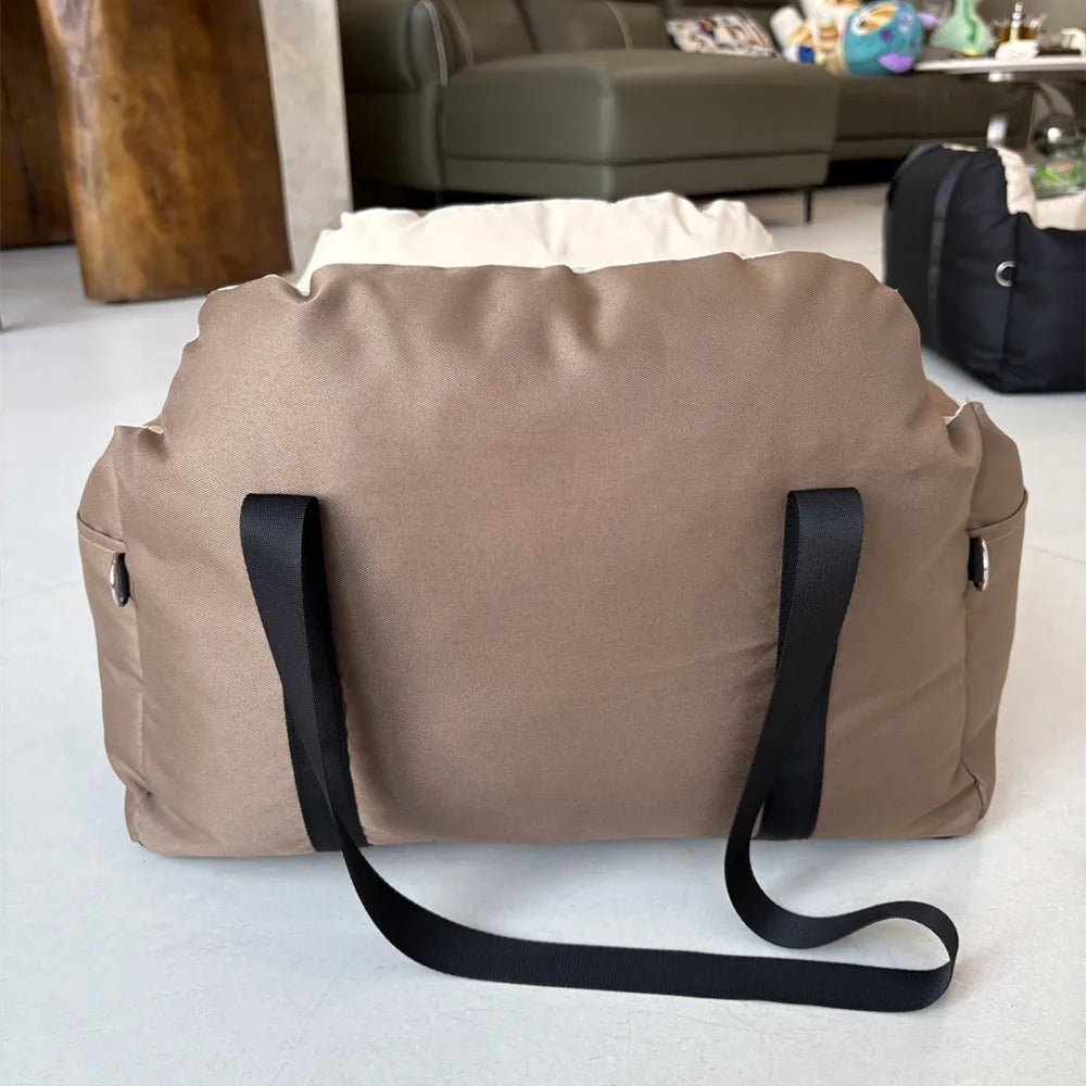 Portable Dog Car Seat Bed Booster Washable Home Cat Nest with Storage Pockets Soft Nest for Small Dogs And Cats Puppy Carrie