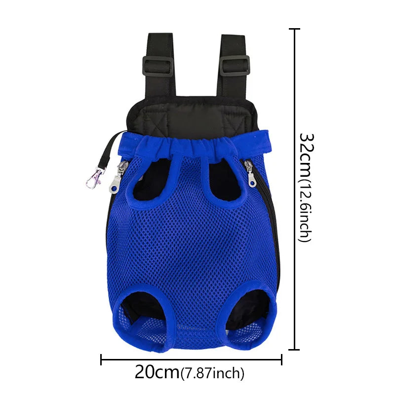 Adjustable Dog Front Carrier Legs Out Dog Breathable Portable Travel Pet Dog Carrier Backpack Mesh Carrier for Dog Cats Outdoor