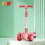 For 2-8 Years Children Cycling Kick Scooter With Seat And Pusher Flash Wheels Board Adjustable Height Kid Foot Pedal Scooters