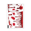 Halloween Sticker Ghost Shadow Blood Handprint Window Glass Sticker Traceless Scary Red Blood Print Window Wall Decal Decoration