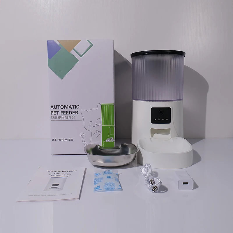 Wholesale 4L Automatic Cat Self Diet Feeder Dog Feeder Smart Stainless Steel Double Bowl Cat Feeder