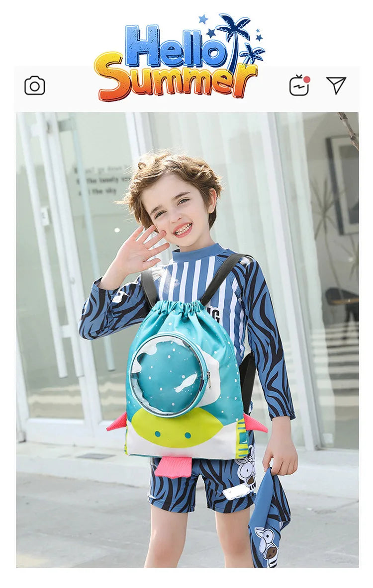 Sports Bags Waterproof Swimming Dry Backpacks Beach Accessories Large Summer Pool Handbags Children's Sea Pouch For Kids Gym