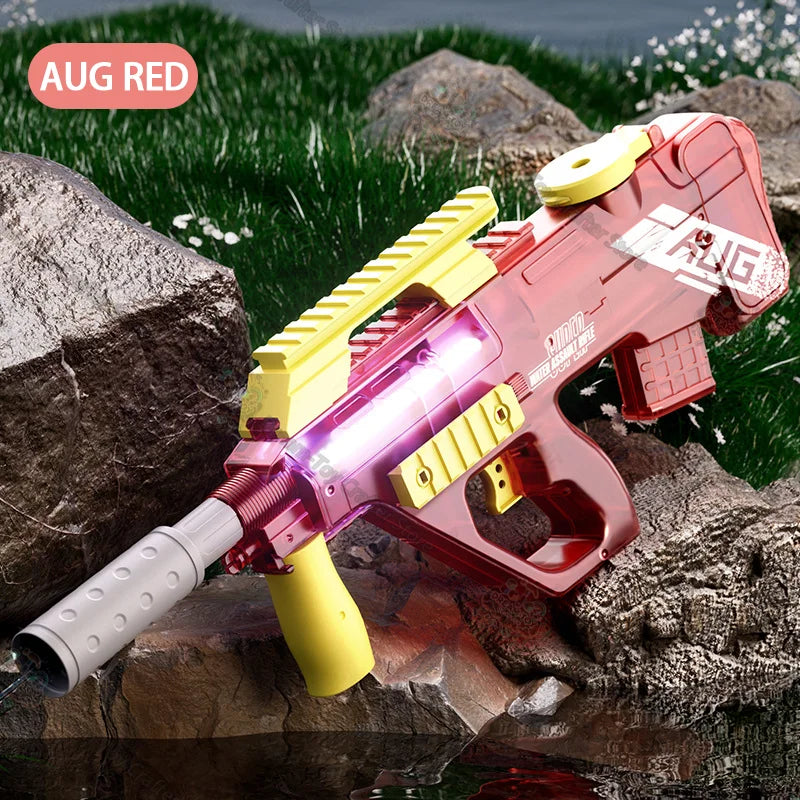 P90 Electric Water Gun Toy AUG Style Large Size Automatic Blaster Outdoor Soaker Splash Shooting Beach Play Soaking Festival Fun