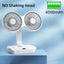 2024 New Multi-Function Double-Head Shaking Fan 4-Gears Adjustable High-Definition Digital Display Night Lights Portable Fan