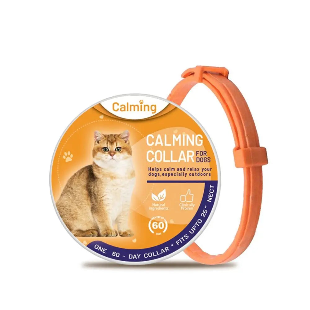 Pet Calm Collar Cat Dog Soothe Collar Adjustable Neck Strap Relieve Anxiety Remove Restlessness Protection Relax Pet Supplies