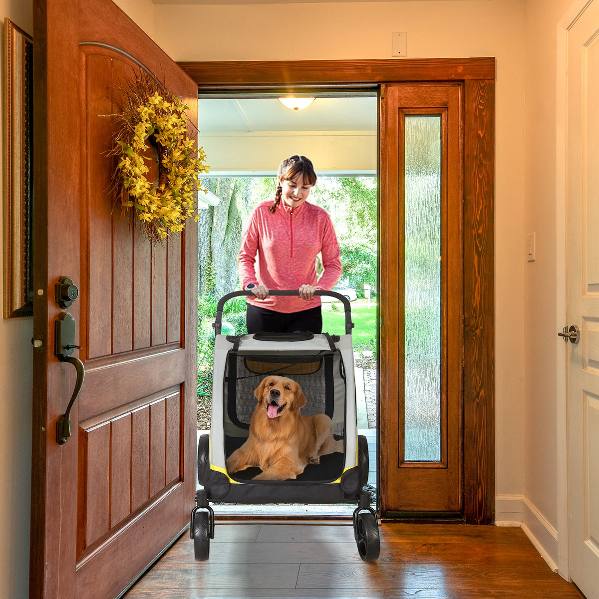 Pet Stroller -good for old or injury dog, 3 sizes, Portable ,Breathable & Foldable