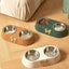 Pet Bowtie Double Bowl for Dogs and Cats - Food and Water Dish