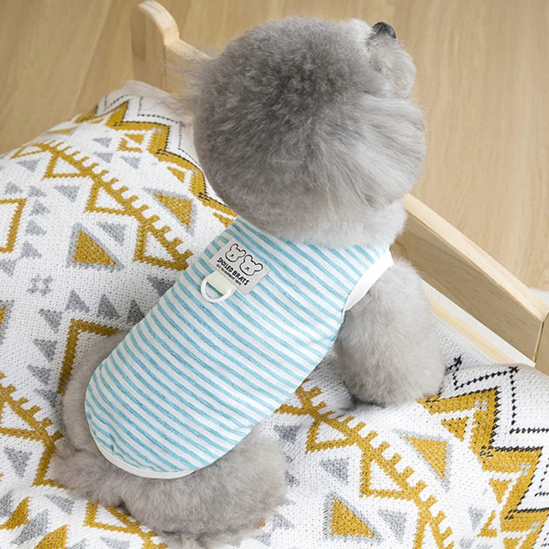 Summer Dog Clothes Cool Pet Vest For small Medium dogs Breathable Puppy T-shirt Costume Outdoor Bulldog Clothing Pets Clothes