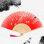 Portable Folding Fan Plain Plastic Cloth Hand Fan Chinese Elegant Fabric Hand Fan for Weddings Travel Party Dancing Cosplay