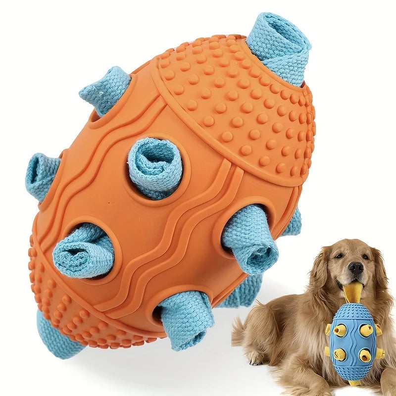 Pet Football Chew Toy, Dog Ball Sniffing Hidden Food Toy, Durable for Small, Medium and Large Dogs