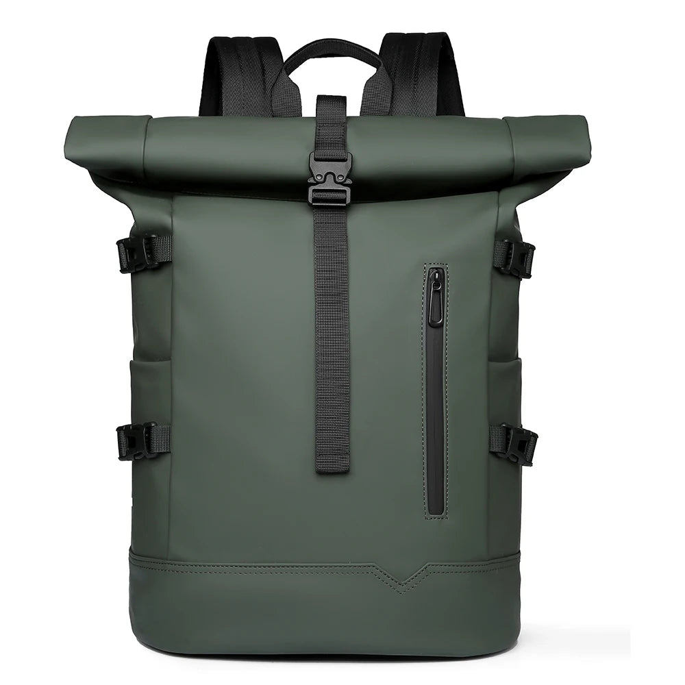 Waterproof Durable Outdoor Backpack Roll Top Fashion Casual Backpack for Hiking Travel Men Women Daily Commute