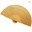 Fashion Wedding Hand Fragrant Party Carved Bamboo Folding Fan Chinese Wooden Fan Vintage Hollow Antiquity Folding Fan