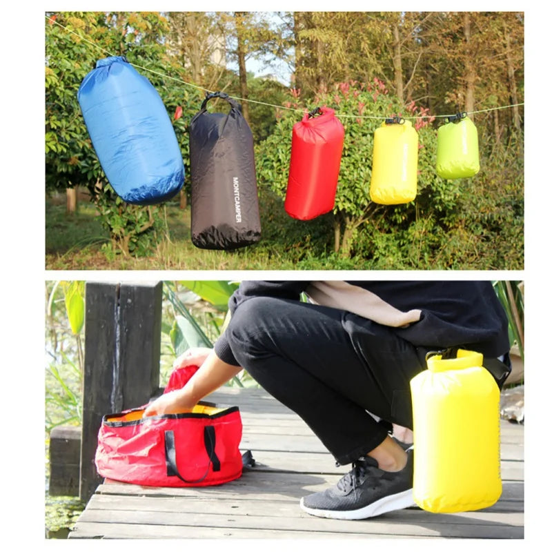 Dry Bag 30D Nylon Ultralight Drifting Swimming Debris Clothes Sleeping Bag Storage Bag Waterproof Swimming Camping Sport Bag