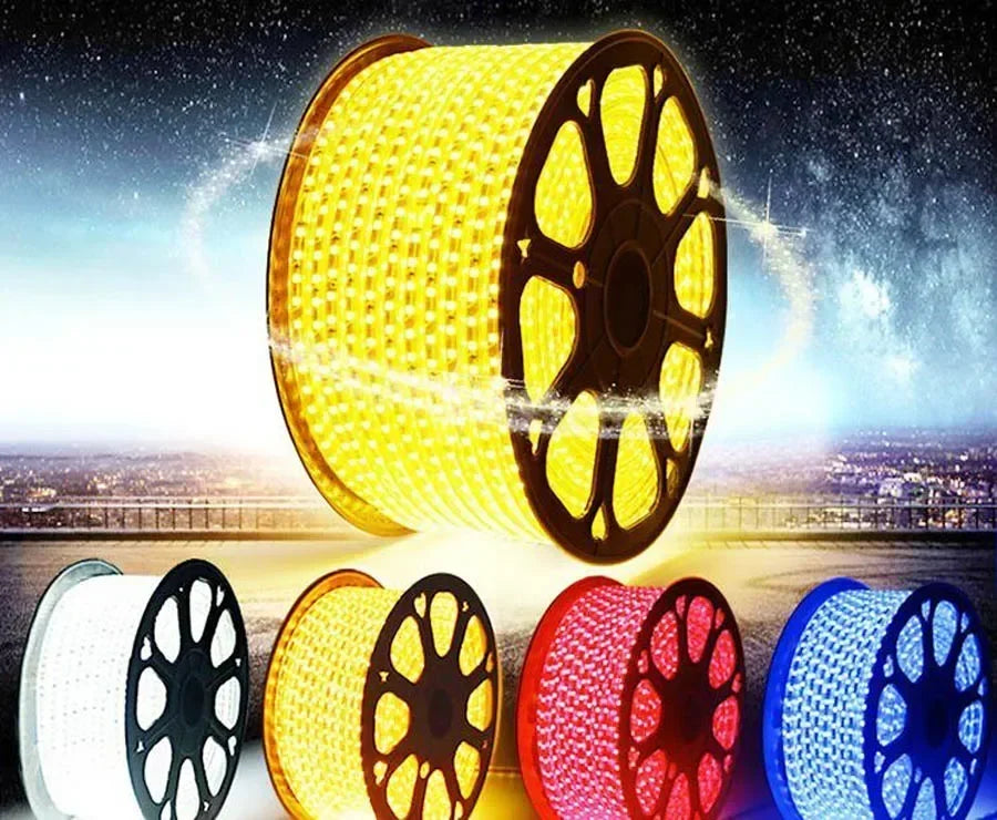 Led Strip Lights 220V Waterproof 1M 2M 3M 5M 10M 20M White Led Tape 220 Volt Red Green Blue Led Lighting 5050 Smd 60Leds/M Diode