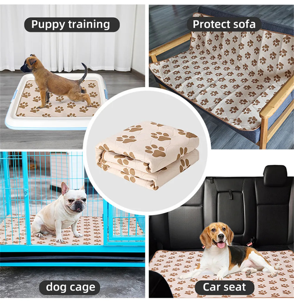 Pet Dog Diaper Mat Waterproof Reusable Training Pad Urine Absorbent Environment Protect Diaper Mat Washable Dog Car Seat Mat