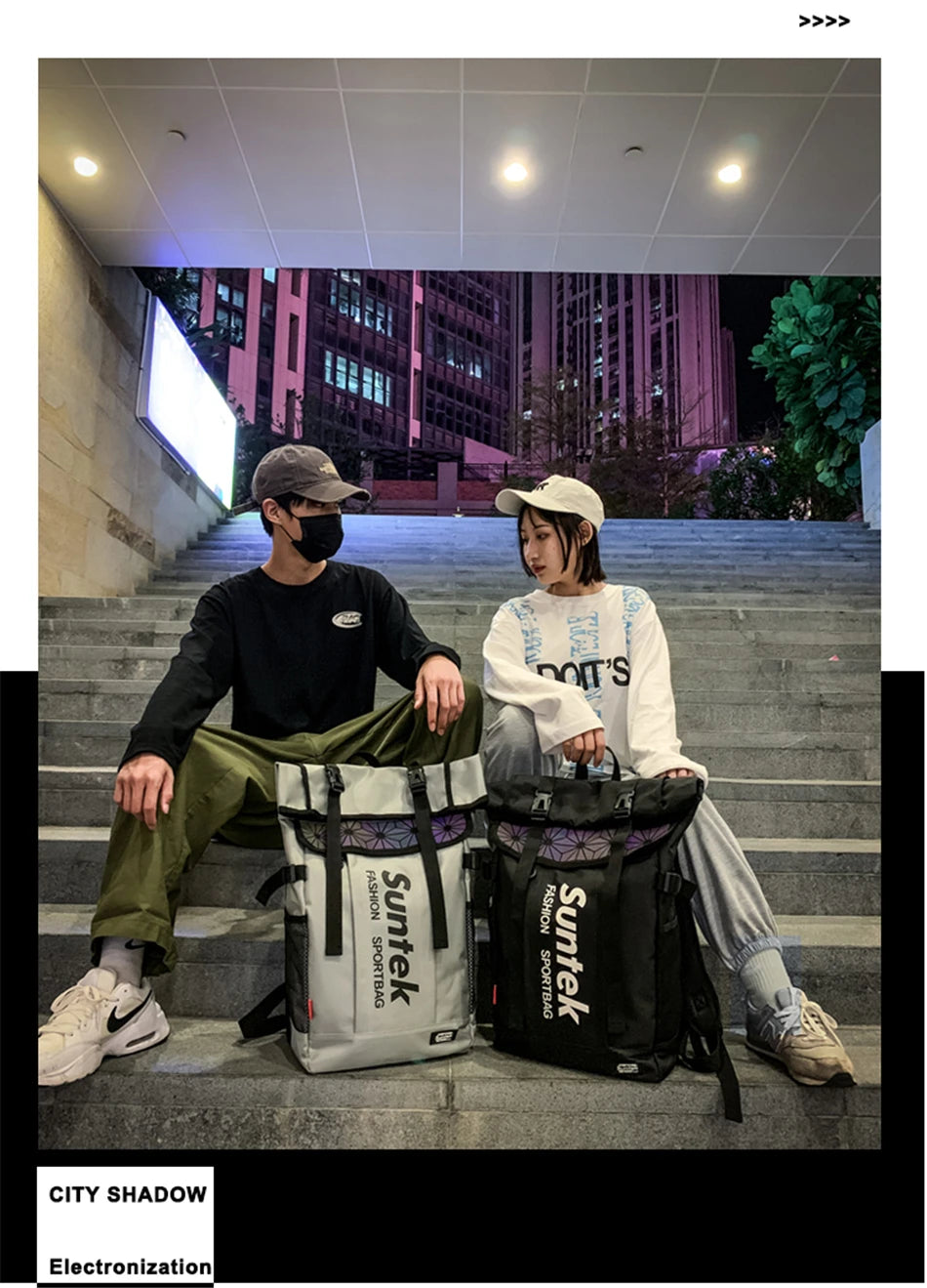 Youth Holographic Reflection Backpacks Fashion Urban Man Backpack Trend Brand Men's Travel Backpack Large Capacity School Bags