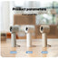 New Portable Foldable Handheld Fan 100 Speed with LED Digital Display 2000mAh Multi-angle Adjustable Turbo Fan for Home Outdoor