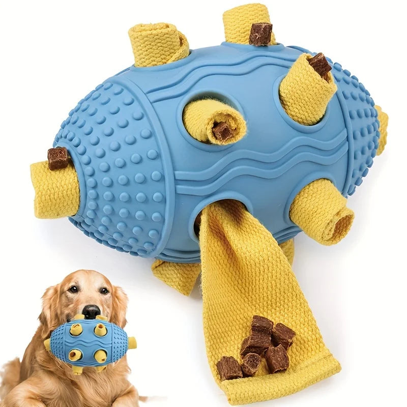 Pet Football Chew Toy, Dog Ball Sniffing Hidden Food Toy, Durable for Small, Medium and Large Dogs