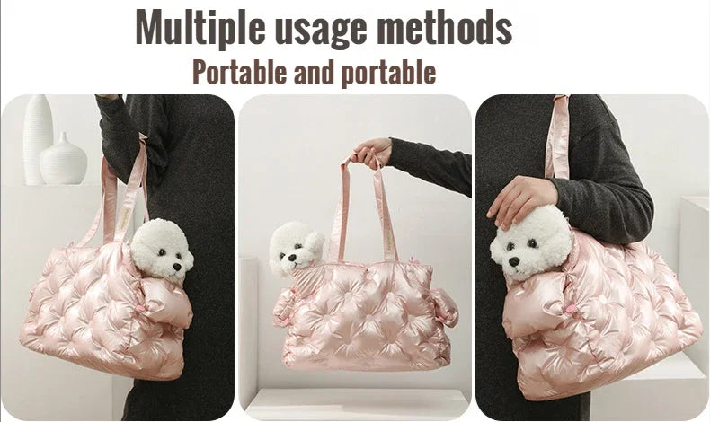 Travel Cat Dog Bag Waterproof Soft and Comfortable Dog Car Seat Cover Single Shoulder Bubble Bag for Pet Dog Cat Easy Travel