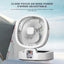 Solar Fan Portable Wireless Fold Rechargeable with Control and Lighting Power Bank Low Noise Ventilador Desktop Outdoor Camping
