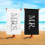 Custom Name Beach Towel Mr & Mrs Beach Towel Honeymoon Gift 2 piece of Lovers Summer Vibes Wedding Gift Personalized Beach Towel
