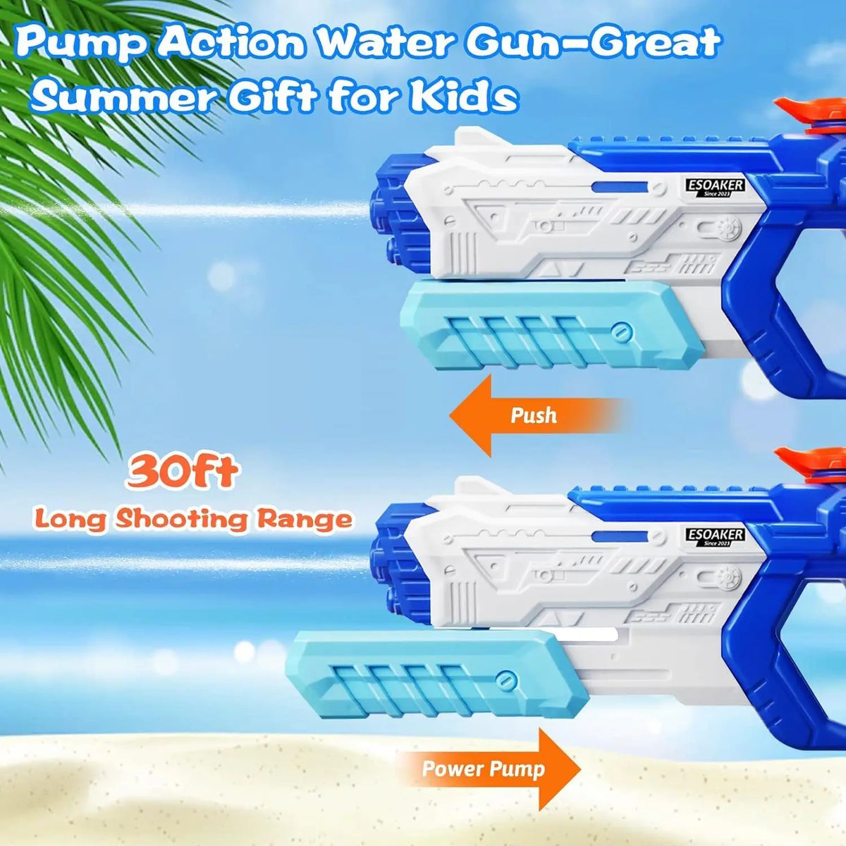 Water Gun for Kids Adults Squirt Super Water Gun Soaker Blaster Long Shooting Range Toys for Swimming Pool Beach Water Fighting