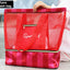Women Swimming Bag Clear Mesh Bags Handbags Wet Dry Net Pool Beach Pouch Sac De Sport Striped Transparent Shoulder Bag XA387WA