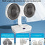 2024 New Multi-Function Double-Head Shaking Fan 4-Gears Adjustable High-Definition Digital Display Night Lights Portable Fan