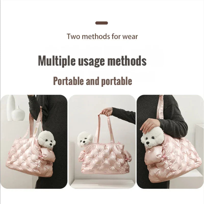 Travel Cat Dog Bag Waterproof Soft and Comfortable Dog Car Seat Cover Single Shoulder Bubble Bag for Pet Dog Cat Easy Travel
