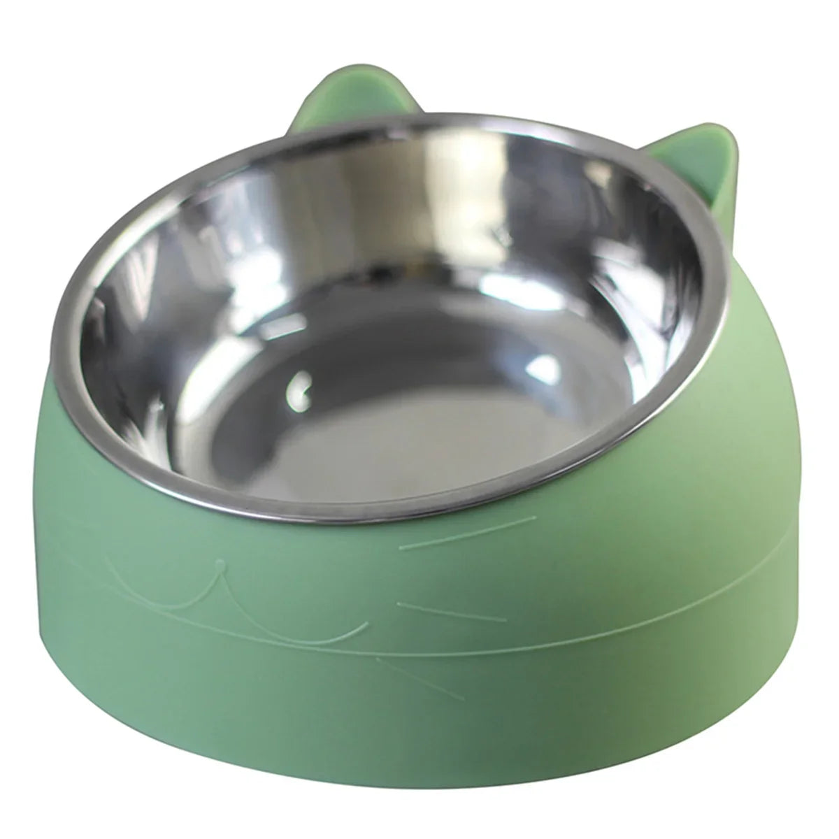 15-Degree Raised Stainless Steel Pet Bowl