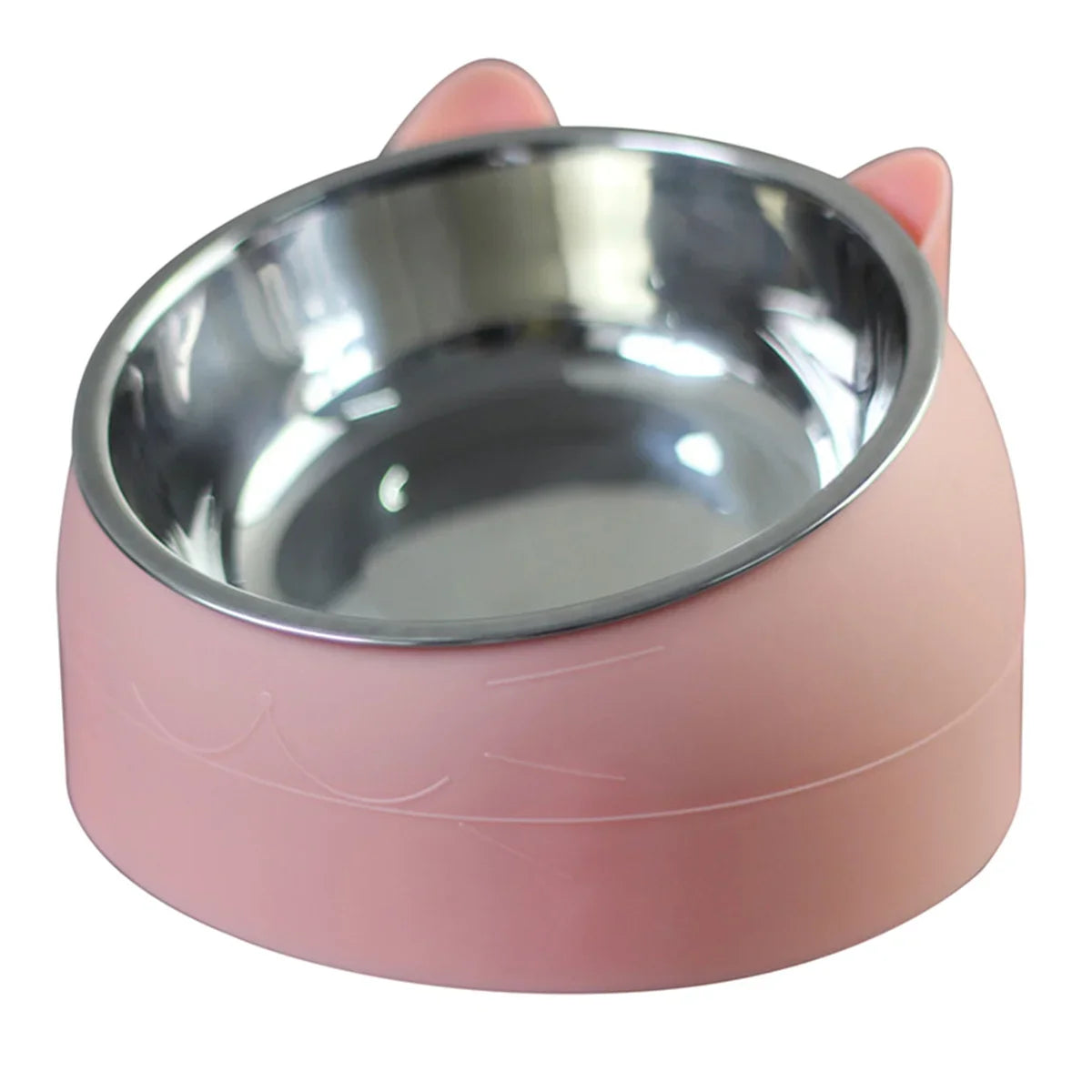 15-Degree Raised Stainless Steel Pet Bowl