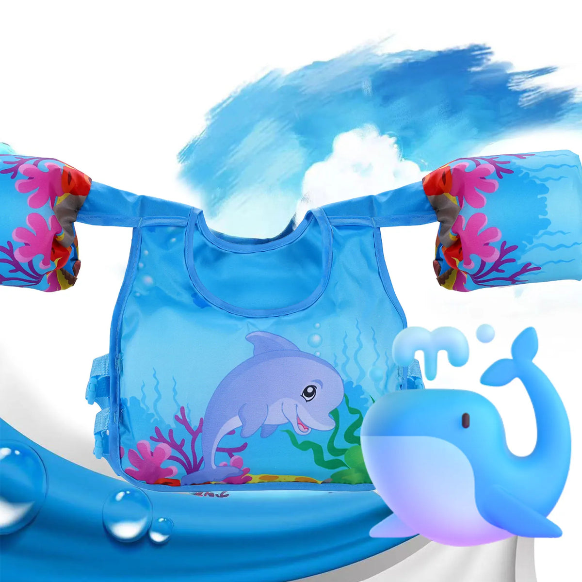 Baby Float Arm Sleeve Cartoon Floating Ring Safe Life Jacket Buoyancy Vest Swim Foam Pool Toys Life Vest Kid Swimming Equipment