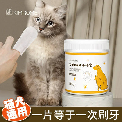 Pet Cleaning Finger Cots, Teeth Cleaning, Dog Brushing, Tooth Cleaning Wipes