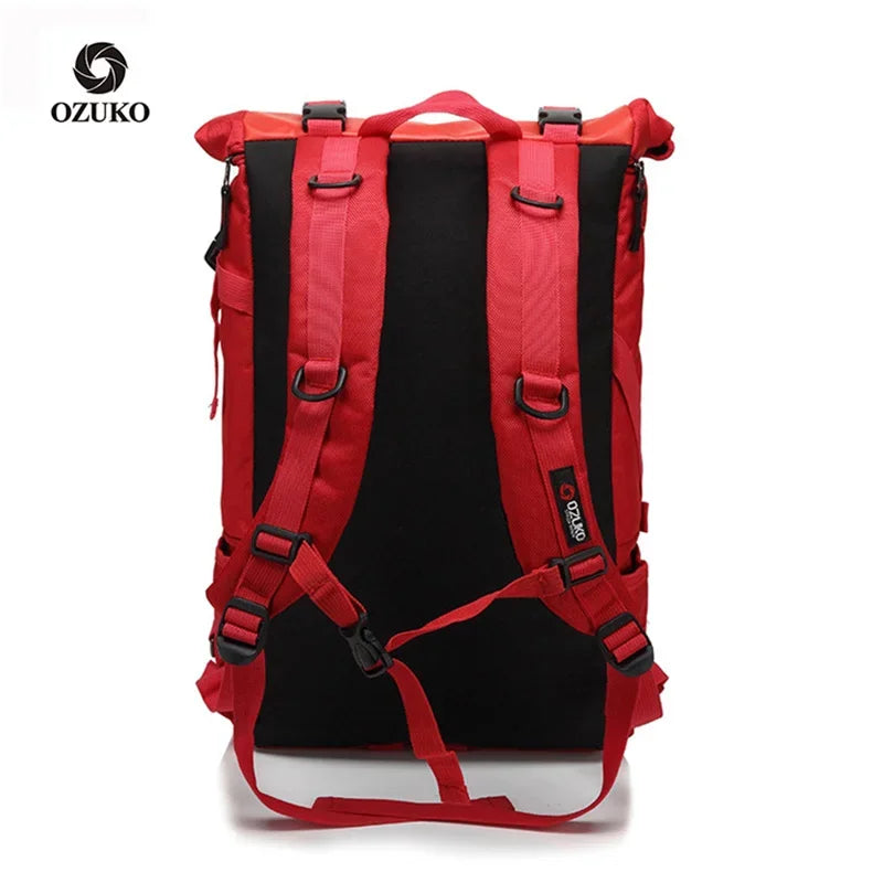 OZUKO Schoolbag for Teenager 15.6 inch Laptop Water   Backpack 49*28*14 Men   Student Backpacks Male Travel Mochila Fashion