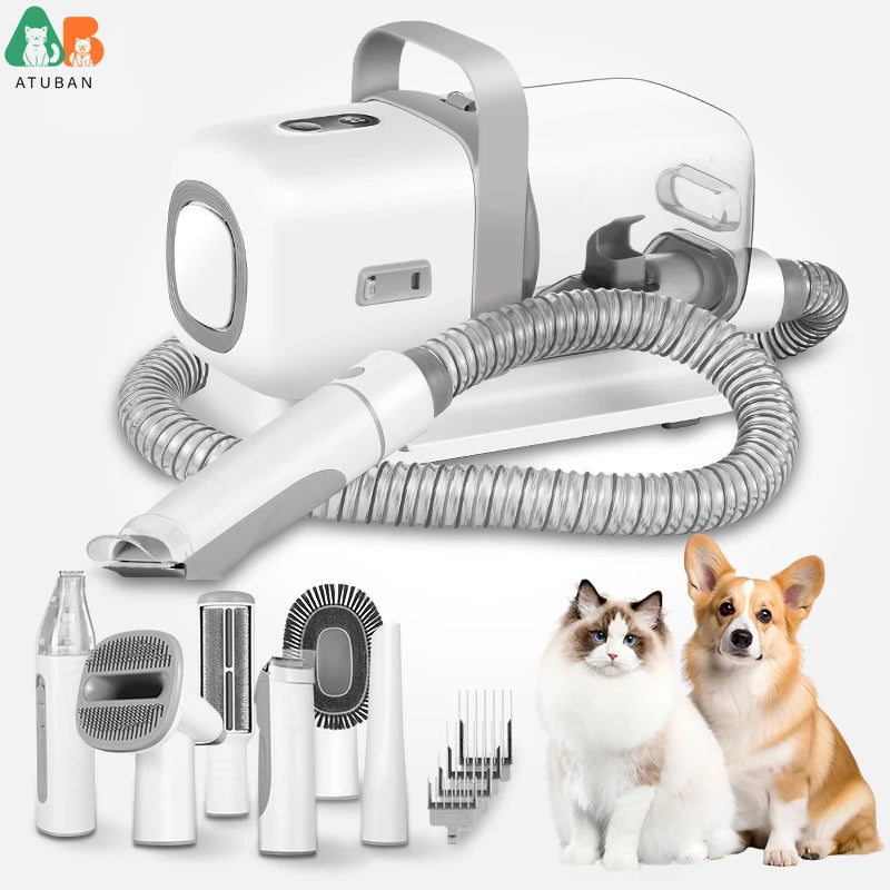 ATUBAN Dog Grooming Kit,15000Pa Strong Pet Grooming Vacuum for Dogs,2L Large Capacity Dog Vacuum for Shedding Grooming Hair