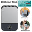 Portable USB Rechargeable 3 Speed Mute Personal  Waist Clip on  Summer Air Cooler Mini Digital Display Hanging Neck Fan