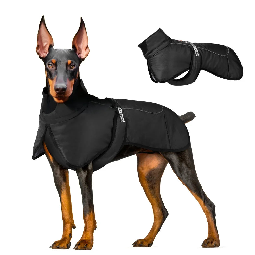 Doberman Winter Coat – Waterproof Warm Vest Jacket for Large Dogs (Bulldog, Labrador, Big Dog)