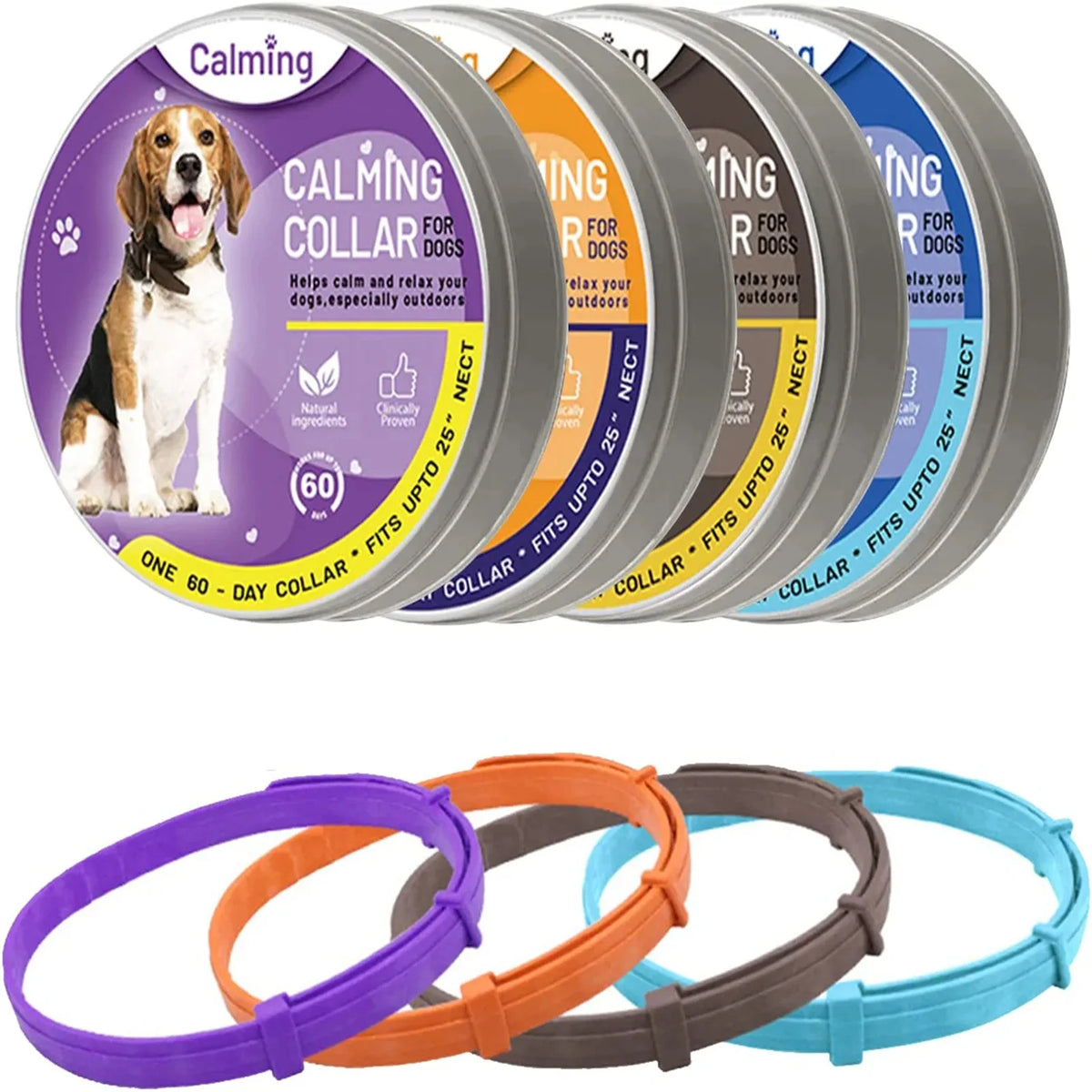 Pet Calm Collar Cat Dog Soothe Collar Adjustable Neck Strap Relieve Anxiety Remove Restlessness Protection Relax Pet Supplies
