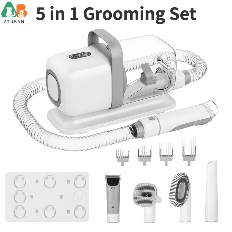 ATUBAN Dog Grooming Kit,15000Pa Strong Pet Grooming Vacuum for Dogs,2L Large Capacity Dog Vacuum for Shedding Grooming Hair