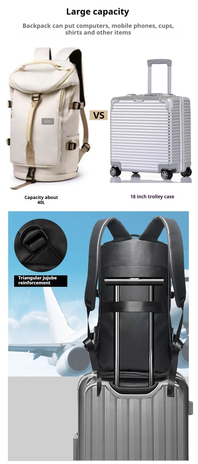 XOKY Multifunctional Waterproof Large Capacity Backpack Cycling Motorcycle Helmet Bag Rider Motorcycle Sport Trave Ball Bag24027