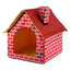 N84C Foldable for Cat Dog House Washable Puppy Bed Pet Dog Tent Cozy Dog Igloo with M