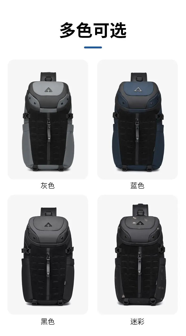 Ozuko Chest Bag Cross bag men Waterproof USB Man Crossbody Bag Anti-Theft Short Travel Messenger Sling Fashion Designer